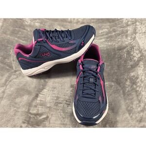 Ryka Dash 3 Walking Shoes Womens 6.5W Navy Pink Wide Width NEW